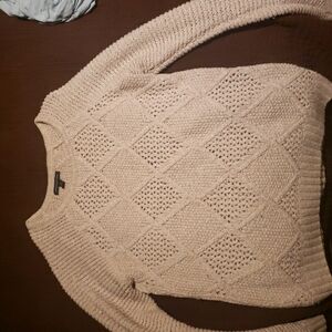 American Eagle Outfitters Cream Crew Neck Sweater